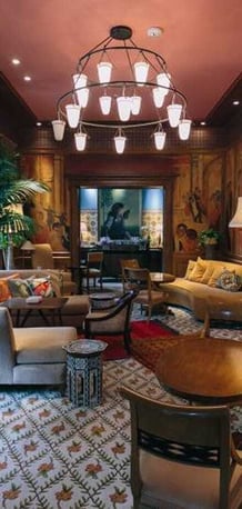 The Ivy Hotel lounge – luxury boutique hotel featured in hospitality digital marketing campaign by Gourmet Marketing