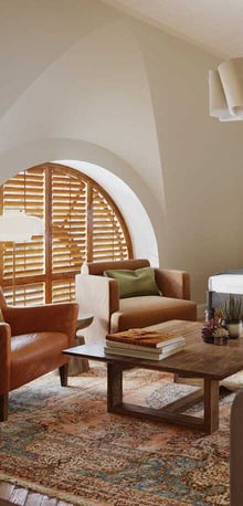 The Quoin Hotel guest suite – boutique hotel featured in hospitality marketing campaign by Gourmet Marketing